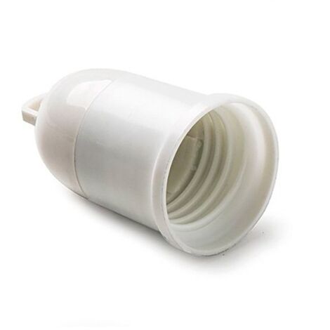 Portalámparas e-27 provisional de obra blanco