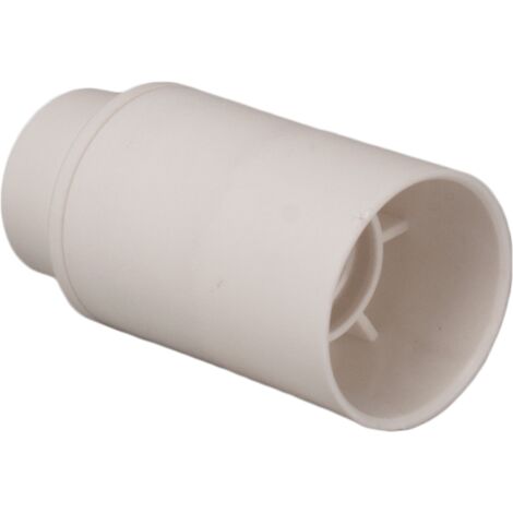 Portalámparas E14 2A 250V cuerpo liso blanco