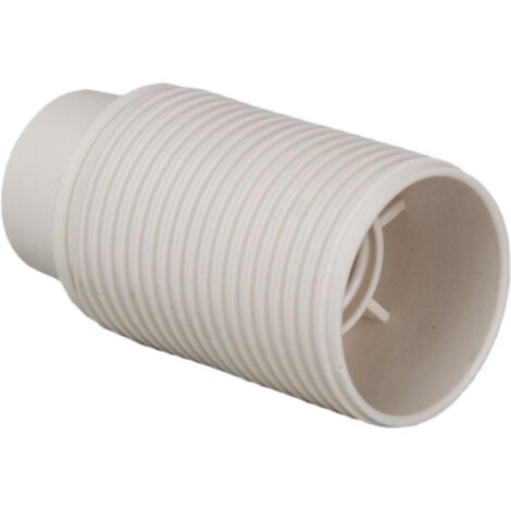 Portalámparas E14 2A 250V cuerpo roscado blanco