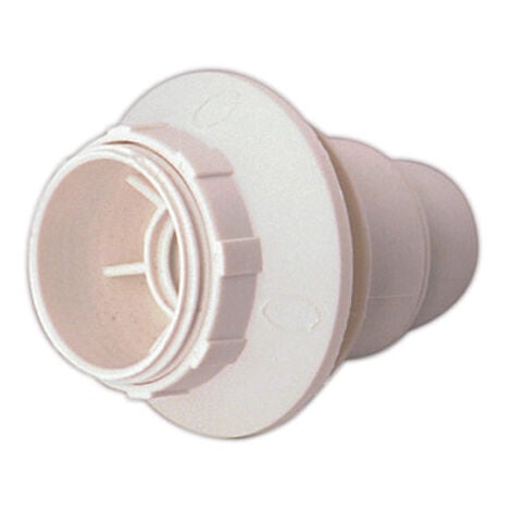 Portalámparas E14 con a rosca y arandela 2 A 250 V Color blanco Electro DH. 12.088/B 8430552085910