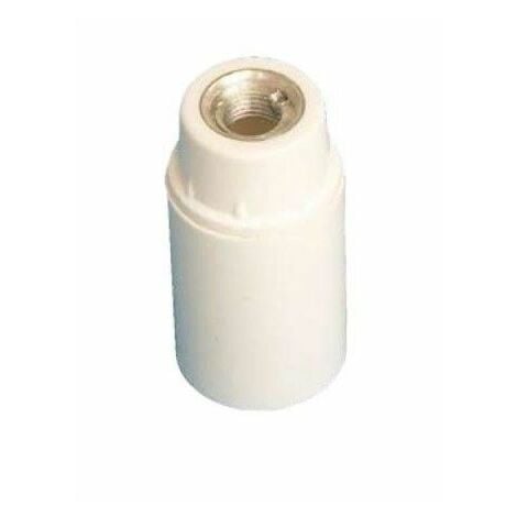Portalámparas E14 liso blanco de baquelita GSC 2200282