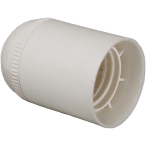 Portalámparas E27 4A 250V cuerpo liso blanco