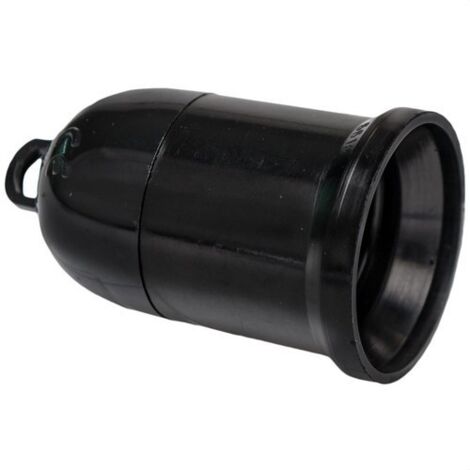 Portalámparas E27 4A 250V negro