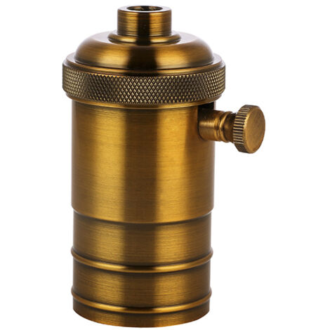 Portalámparas E27 con Interruptor Regulador de Latón Envejecido 38 x 70 mm