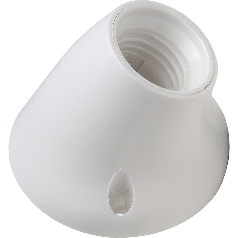 Eurobric - Portalamparas rosca Edison E27 4A zocalo curvo para montaje en superficie blanco