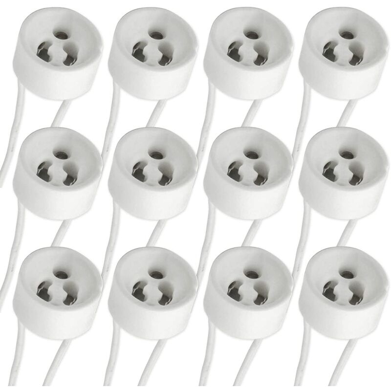 Portalámparas GU10 Spot con cable de silicona, 0-250V 2A máx.