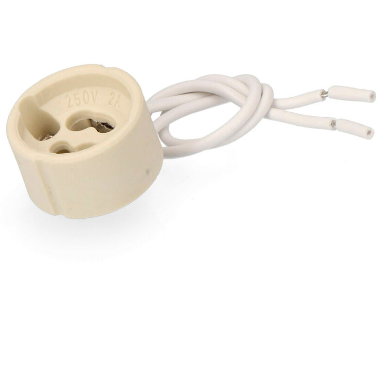 

EDM Portalamparas halogeno gu-10 2 a 250 v 15 cm cable retractilado edm