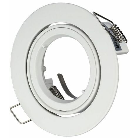 Portalámparas LED empotrable redondo V-TAC GU10 y GU5.3 (MR16), color blanco ajustable