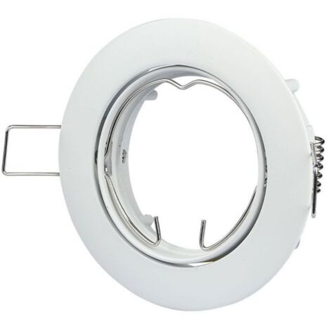 Portalámparas LED empotrable redondo V-TAC GU10 y GU5.3 (MR16), color blanco ajustable