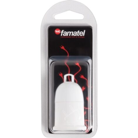PORTALAMPARAS LISO E-27 BLANCO - EHLIS