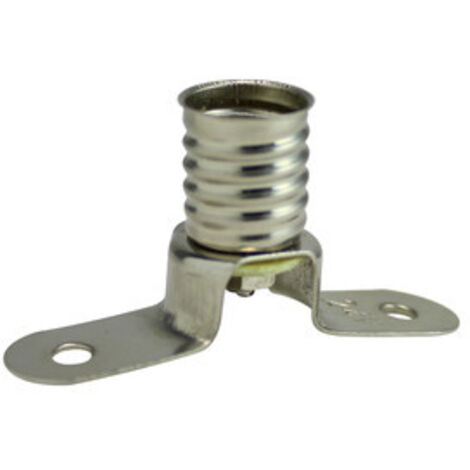 Portalámparas metálico a rosca en Blister E-10 para tensión inferior a 50 V Electro DH. Con conexión a tornillo 12.025/BT 8430552094066