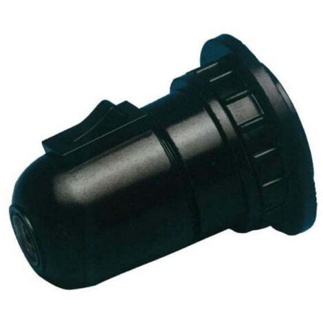 Portalámparas Negro E27 con Interruptor 4A 250V