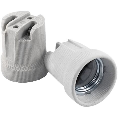 PORTALAMPARAS OBRA CERAMICO ROSCADO E27 - 250 V