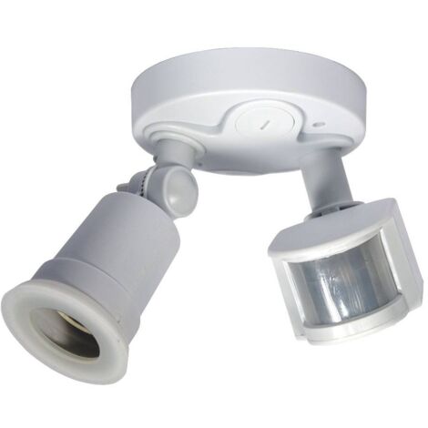 Portalámparas para bombilla LED E27 con sensor de movimiento PIR IP44
