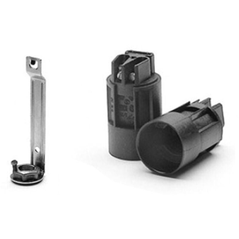 

Portalámparas E14 con escuadra para funda vela 65 mm. (Koala AR0317002+AR0300650)
