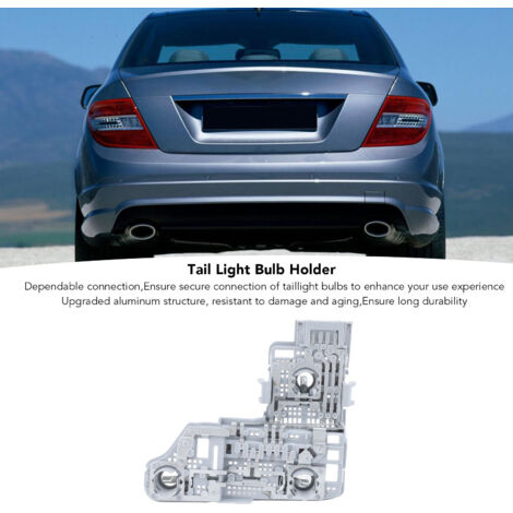 Portalámparas para luz trasera derecha Mercedes Clase C W204 Sedán 2012-2014 - Soporte de aluminio resistente