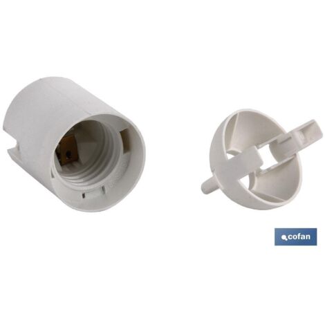 PORTALÁMPARAS PARA OBRA E-27 4A250V RESINA TERMOESTABLE BLANCO