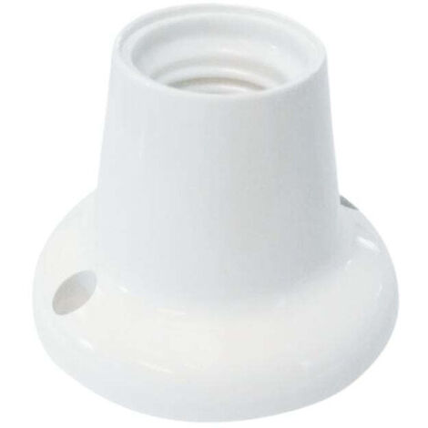 Portalámparas Recto de Pared E27 de PVC Blanco 4A 250V
