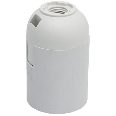 Portalamparas rosca Edison E27 liso blanco