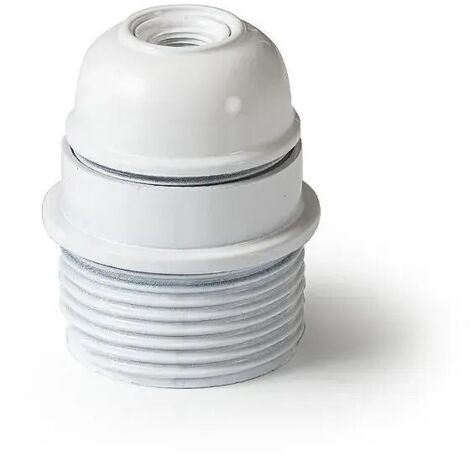 Portalámparas roscado blanco E-27 de Famatel 163B