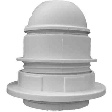 Portalámparas Semi-Roscado Blanco E27 + Arandela (Retractilado) EDM