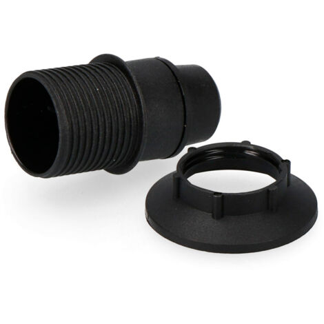 Portalámparas Semiroscado E14 Negro Solera