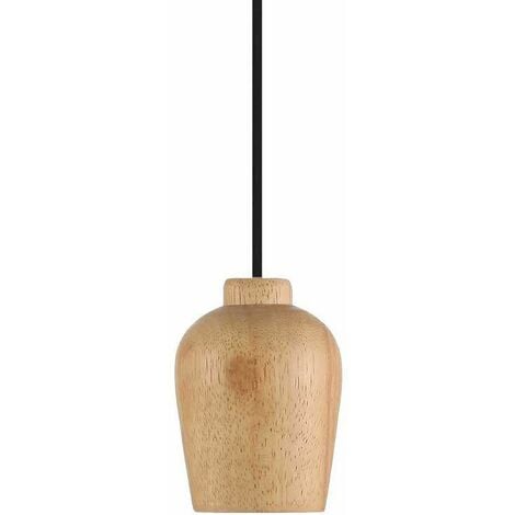 Portalámparas Serie Wooden Holder E27 Cable Textil 1m