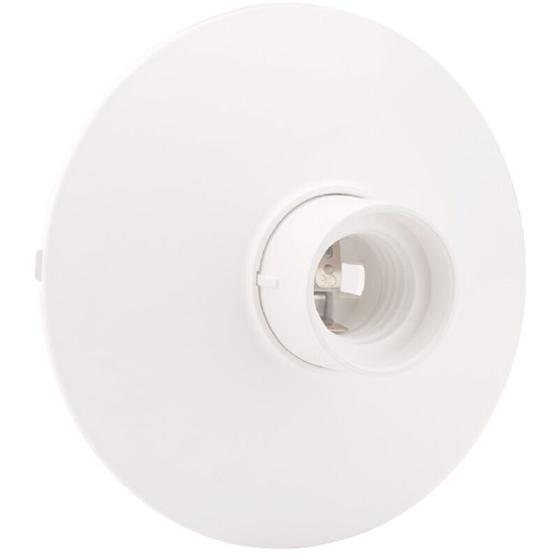 Portalámparas superficie plano E27 blanco