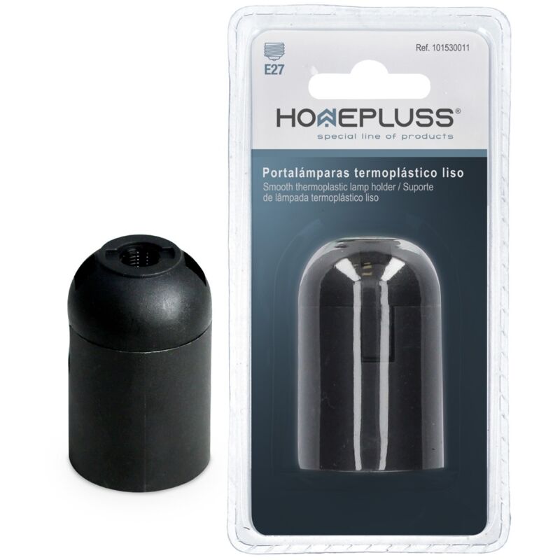 

Portalamparas termoplastico liso E27 Negro -10u retractil