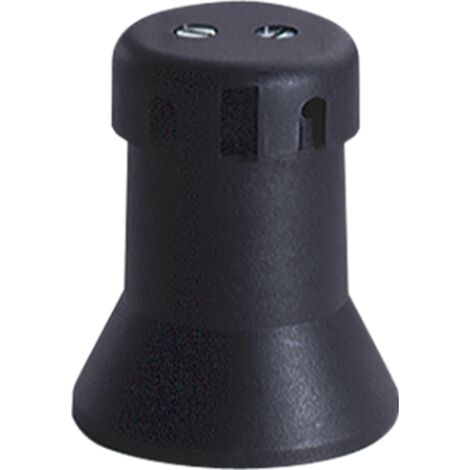 Portalámparas tipo feria “Edison” anclaje por varilla E27 libre de halógenos (Hasta 25W 4A 250V) IP20 Ø4,5x5,3cm color negro