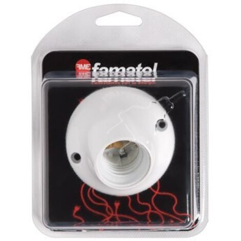 PORTALAMPARAS ZOCALO CURVO E-27 BLANCO - 178.1