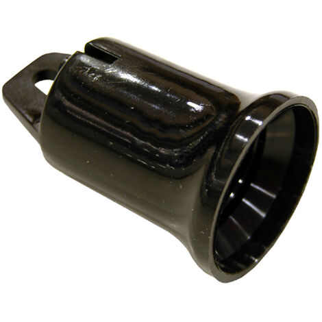 Portalampras rosca Edison E27 40w provisional obra negro