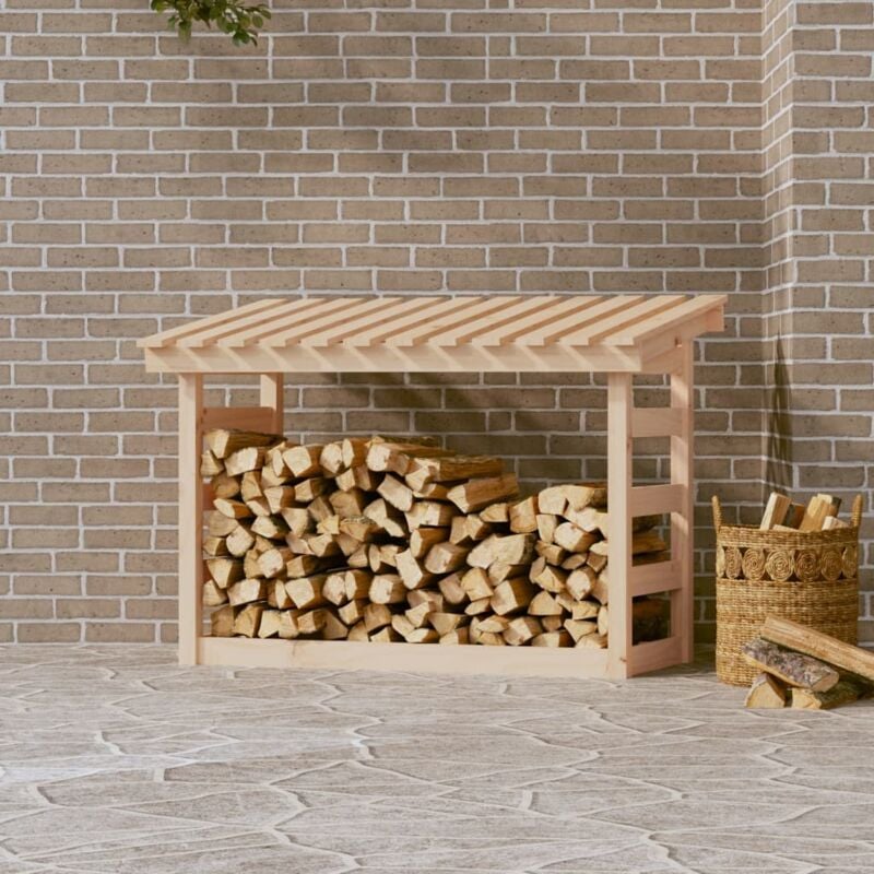 Vidaxl - Portalegna 108x64,5x78 cm in Legno Massello di Pino