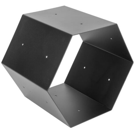 Portalegna per Camino 40x30x35cm in Ferro Verniciato Nero Opaco