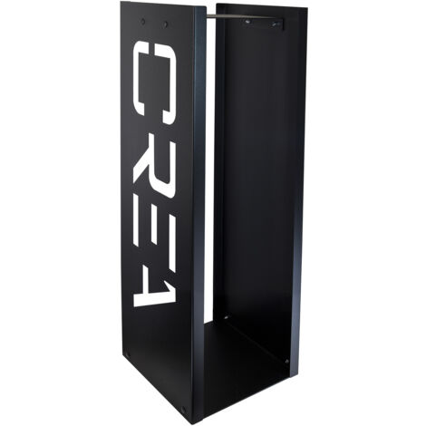 Portalegna per Camino da Interno 350x350x1100 cm in Acciaio Crea Fooc Nero