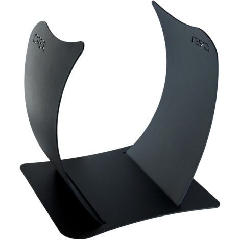 Portalegna per Camino da Interno 400x375x345 cm in Acciaio Crea Onda Nero
