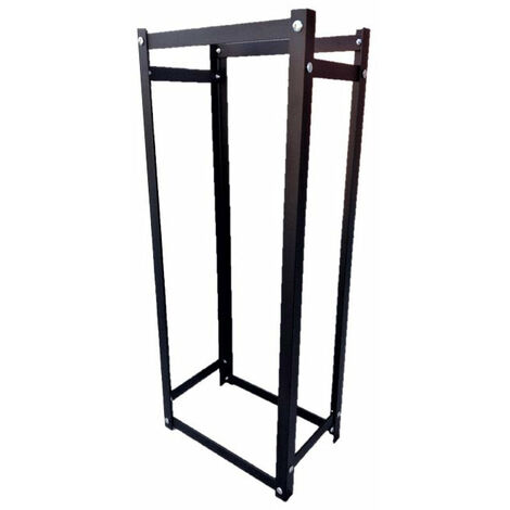 Portalegna per Camino da Interno o Esterno 60x25x99,5 cm in Acciaio King Nero