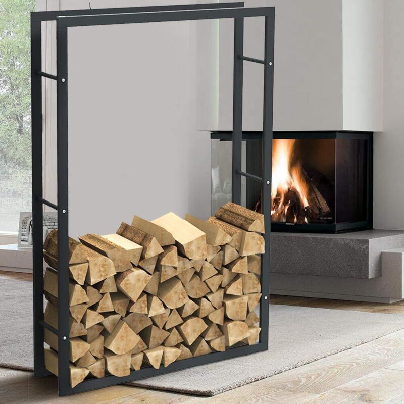 Bakaji Portalegna Supporto Metallo Porta Legna Interno Legnaia Cami...