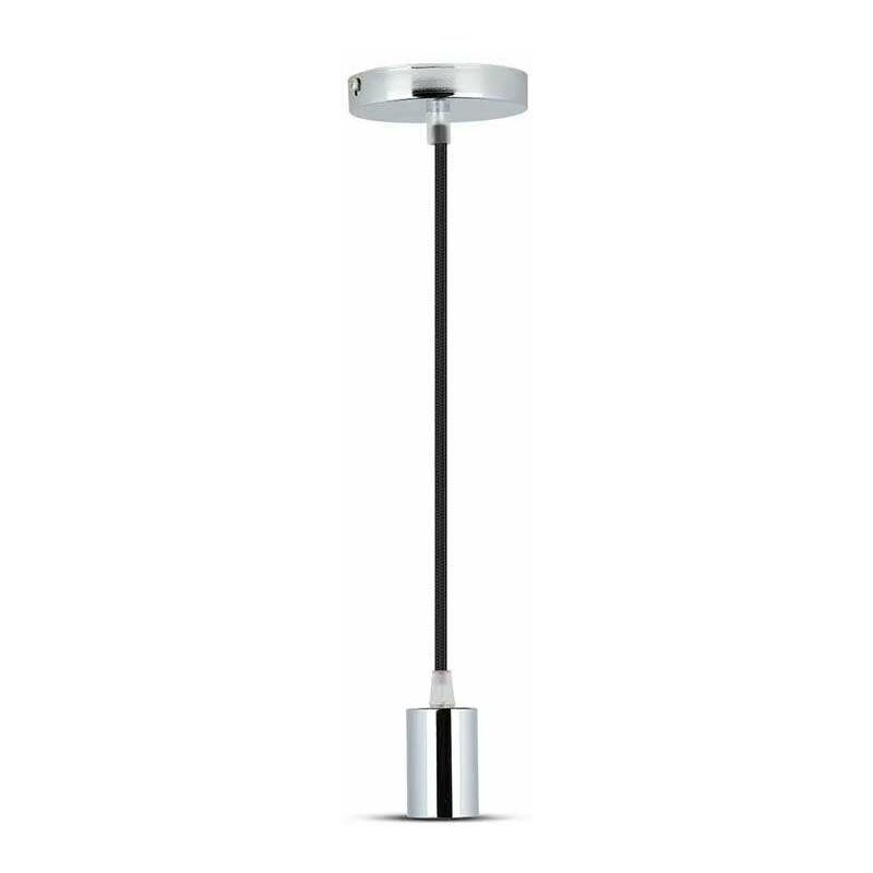 

V-tac - Portalámparas Serie Chrome E27 Cable Textil 1m Color - Lila