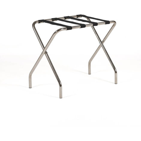 Portamaletas 40X60X54 Metal Cromado/Cuerda Negra