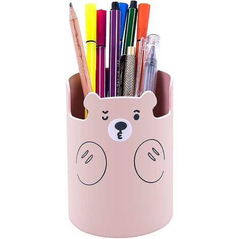 Simpatico Organizer per penna verticale, Kawaii Desk Organizer Pen Holder  Stationery, Marker Pencil Storage Caddy Tray - Blu