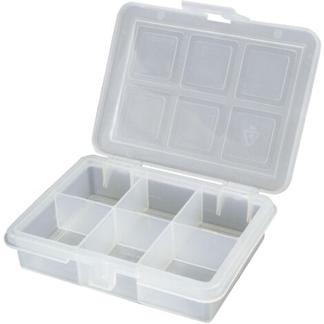 PORTAMINUTERIA TRASPARENTE 120X100X28MM CON 6 SCOM