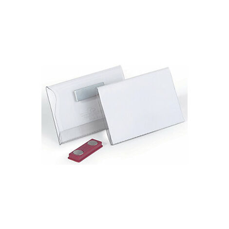 Portanombre de lámina dura con imán  H x A 54 x 90 mm  UE 25