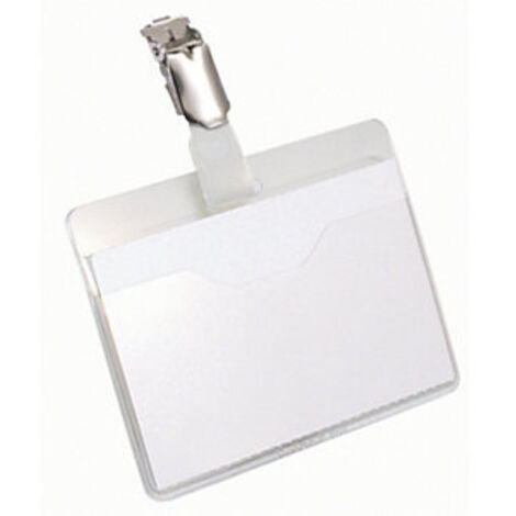 Portanombres con sujeción de pinza  H x A 60 x 90 mm  funda