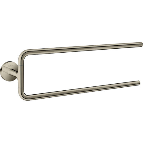 Portant à serviettes Axor Universal Circulaire à deux bras, nickel poli