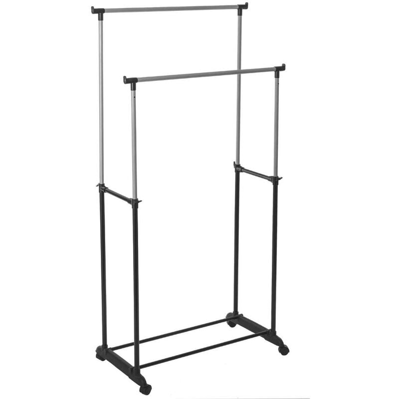 Portant à vêtement double à roulettes pan - 5five