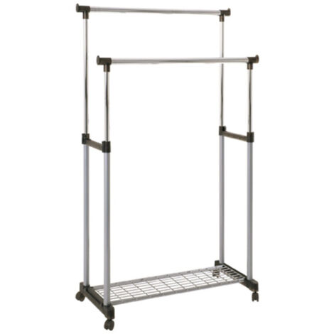 Portant à Vêtements "2 Barres" 170cm Chromé