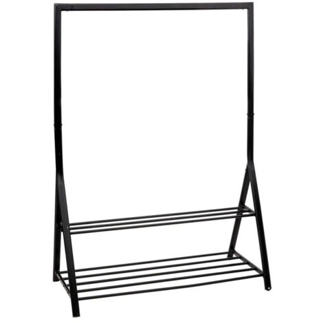 Portant à Vêtements 2 Étages "Athena" 167cm Noir