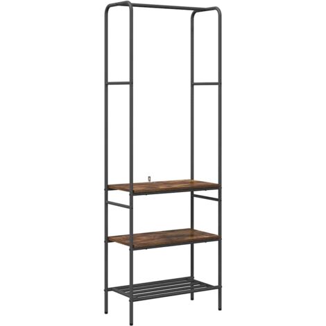 Portant à vêtements avec étagères Chêne fumé 60 x 30 x 171 cm CFW690801