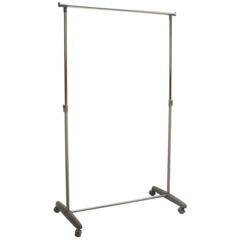 Portant à vêtements écologique, extensible, gris/ chrome